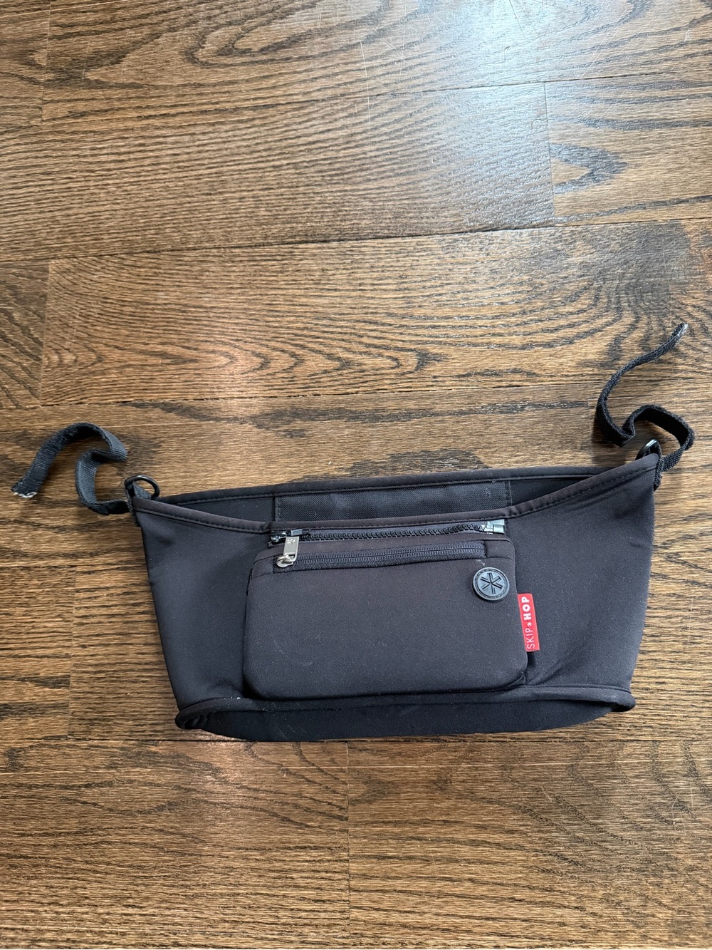 Skip Hop Black storage Bag with Front Zip Pocket